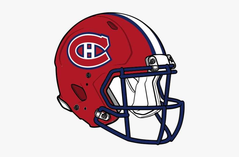 Here's The Montreal Canadiens - Montreal Canadiens Football Helmet, transparent png #2742898