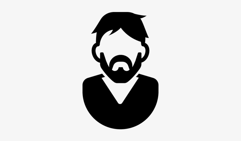 Man With Beard And Moustache Vector - Men With Beard Icon, transparent png #2743553