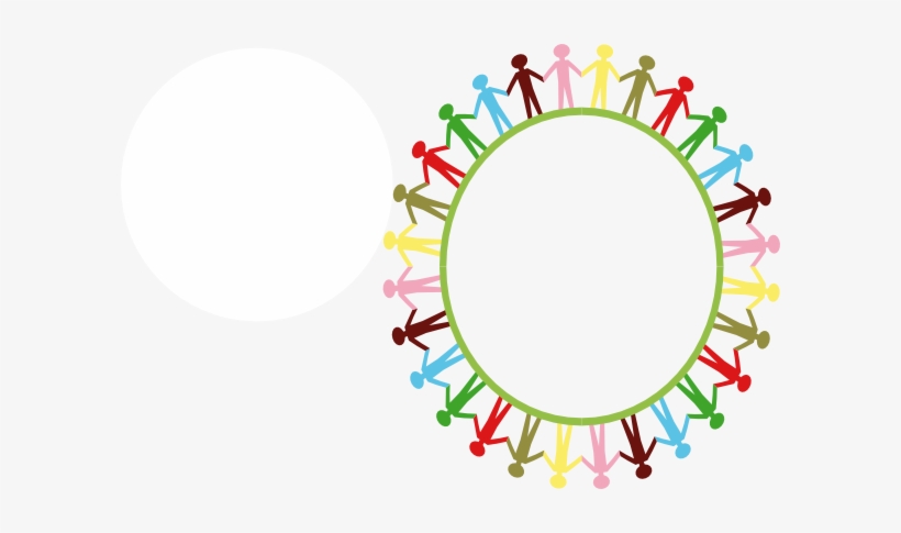 Circle Holding Hands Stick People Multi Coloured Svg, transparent png #2744373