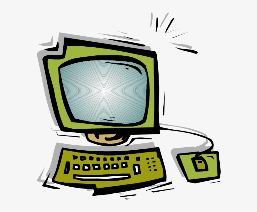 Computer Silhouette - Green Computer Clipart, transparent png #2744486