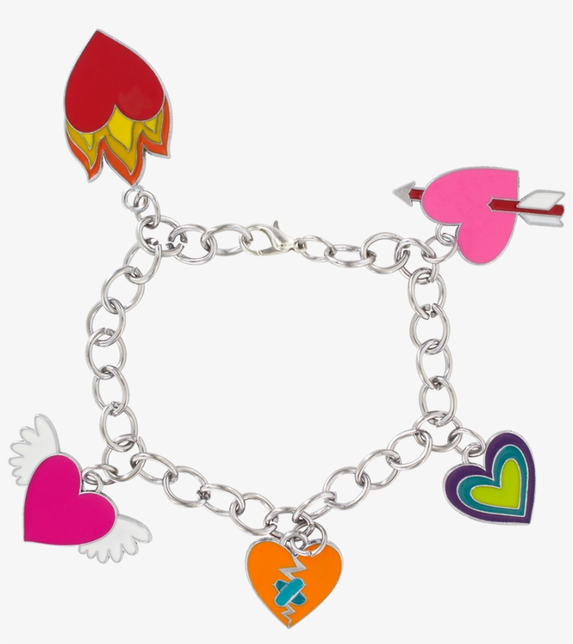 Charmant Bracelet Heart Pylones Charms - Charm Bracelet Clip Art, transparent png #2744605