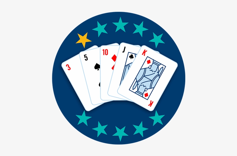 Five Playing Cards Appear Face Up, Showing A Red 3, - Poker, transparent png #2745074