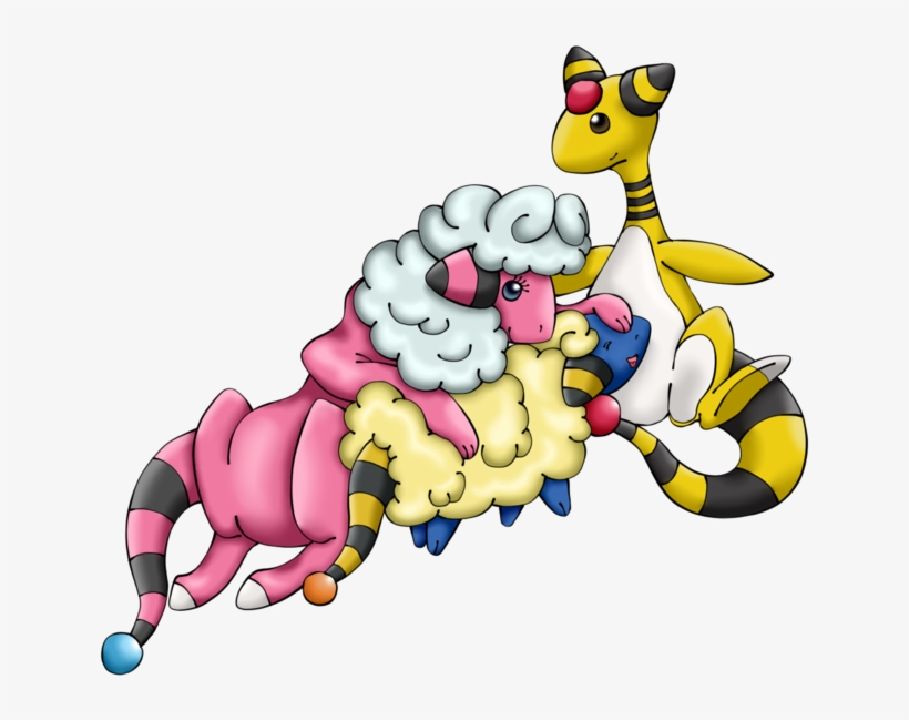Mareep, Flaaffy And Ampharos By - Mareep Flaaffy And Ampharos, transparent png #2745205