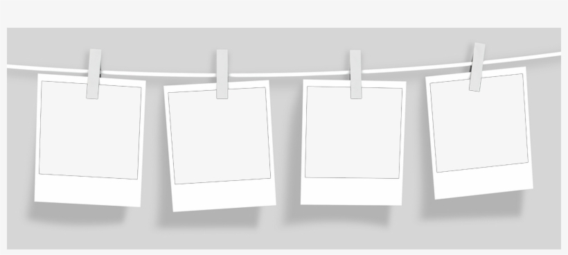 Polaro#overlay - String Of Blank Polaroid Pictures Transparent, transparent png #2745592