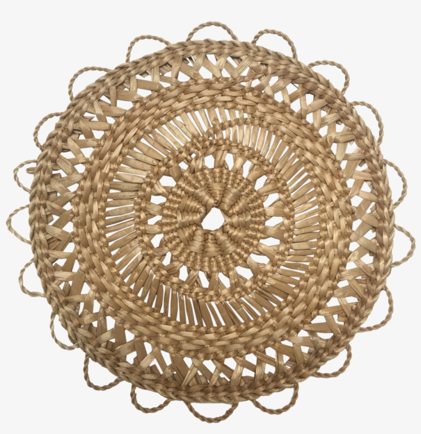 Scallop Edge Raffia Placemat - Raffia, transparent png #2746153