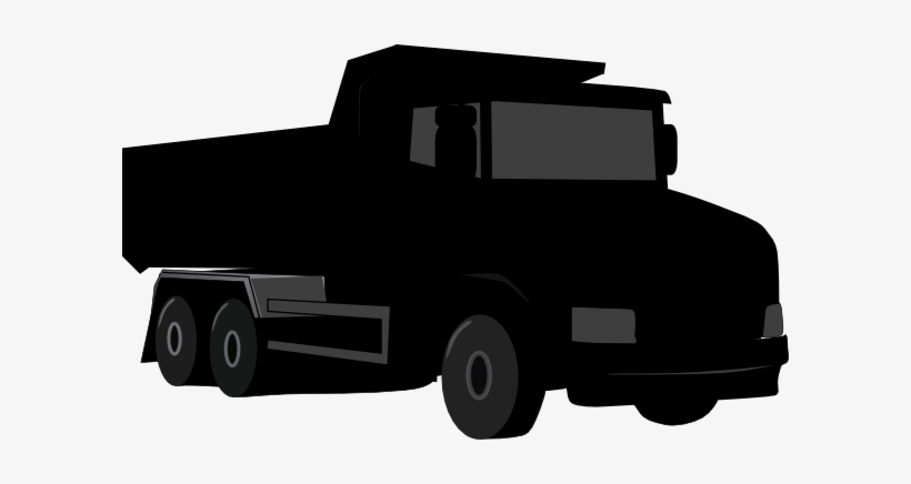 Black Gray Dump Truck 3 Clip Art At Clker - Black Truck Clipart, transparent png #2747050