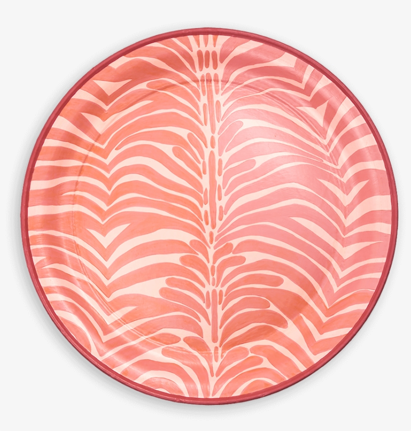 Tol-21 Pink Zebra - Grey Gold Dinner Plates, transparent png #2747660