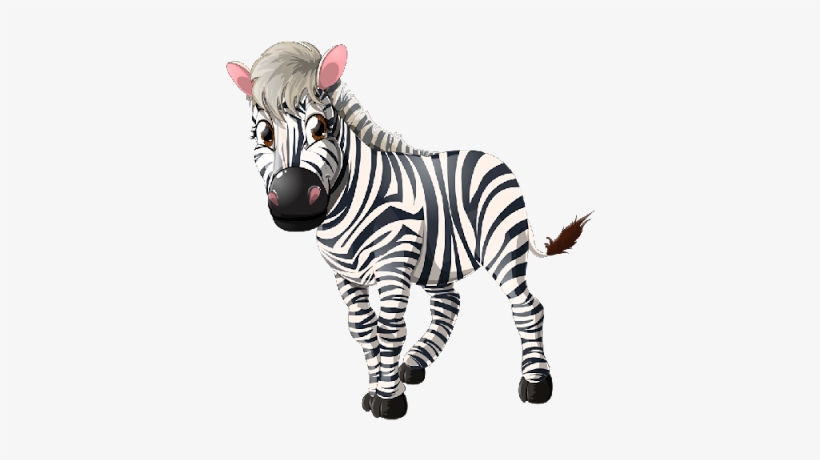 Cute Pink Zebra Clipart - Animated Zebra Clipart Png, transparent png #2747876