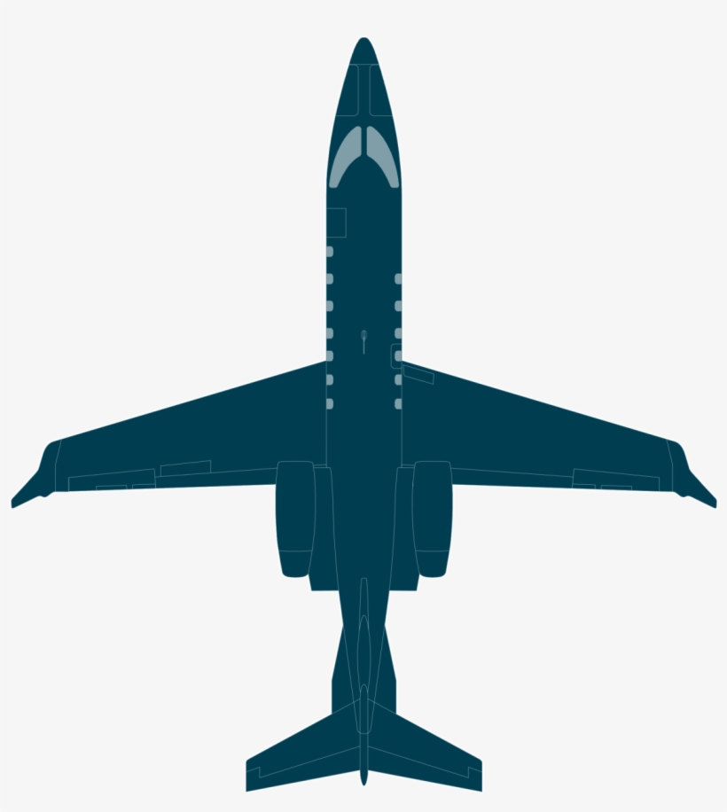 Learjet 70 Top View Cad - Lear 60 Top View, transparent png #2748186