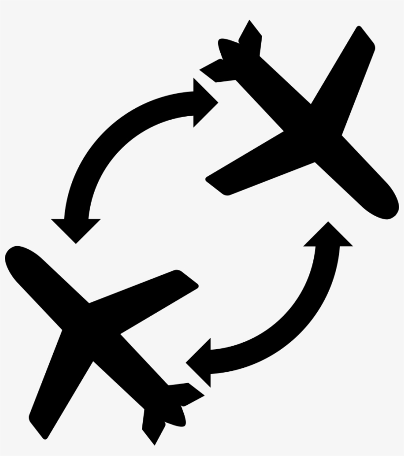 Airplanes And Arrows Symbol Comments - Arrows Travel Art, transparent png #2748329