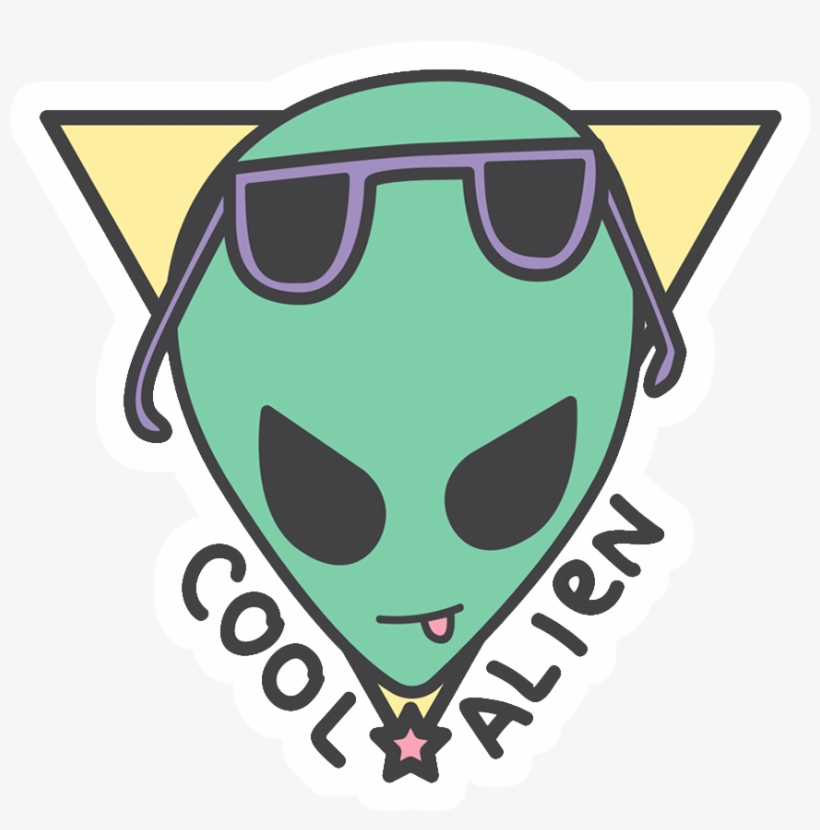 Adesivo Cool Alien De Pplocksna Colab Tags Espaço Space - Extraterrestrial Life, transparent png #2748461