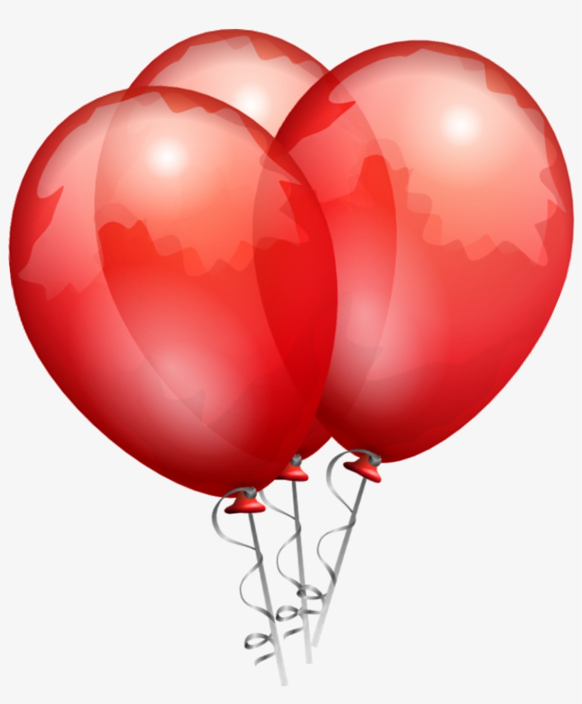 Free Clipart Of Black And Red Balloons - Red Balloons Clip Art, transparent png #2748462