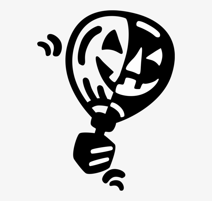 Vector Illustration Of Halloween Pumpkin Hot Air Balloon - Emblem, transparent png #2748487