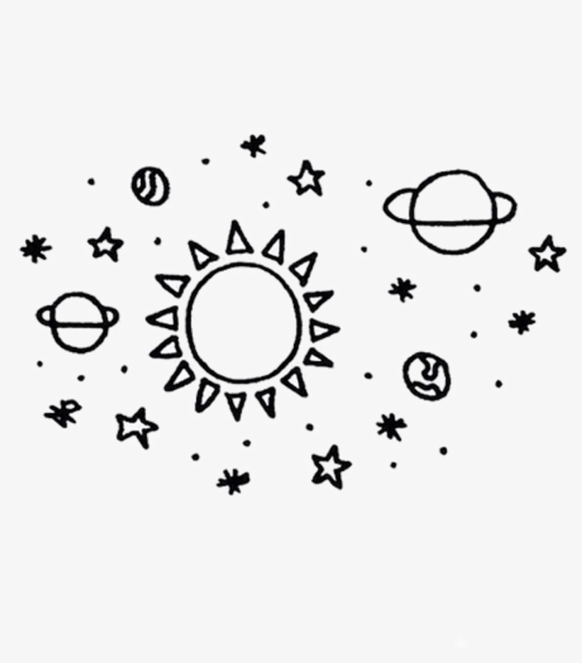Galaxy Planets Stars Star Tumblr Universe - Planet Doodle, transparent png #2748900