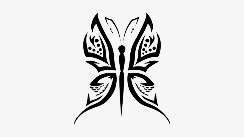 Long Butterfly Tattoo - Tattoo, transparent png #2749405