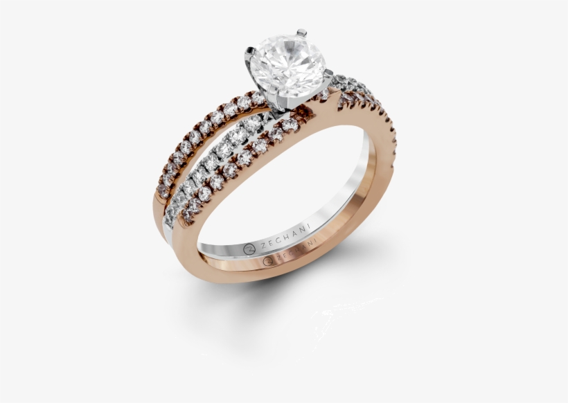 Zeghani Diamond Engagement Ring Set - Wedding, transparent png #2750927