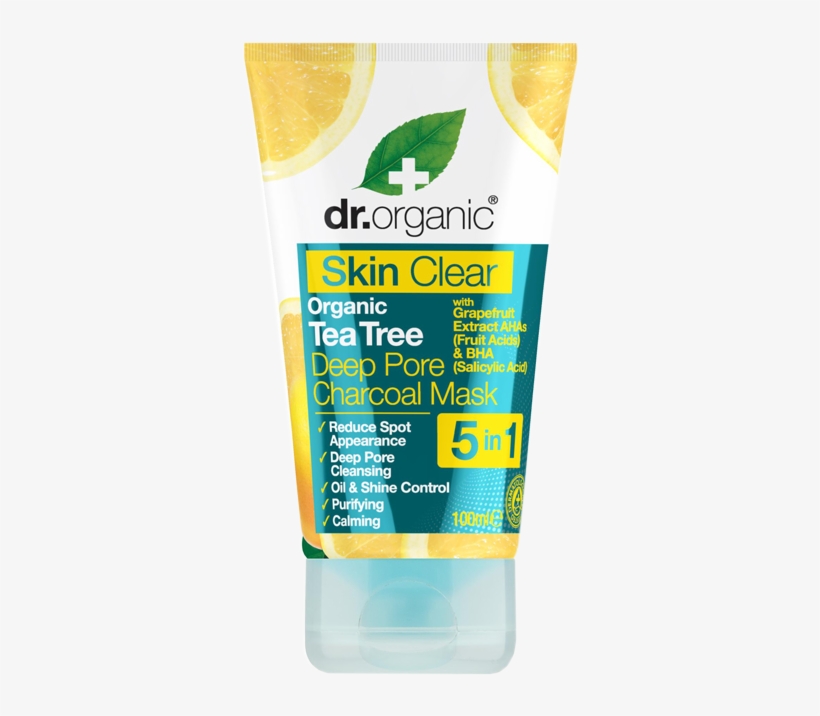 Dr Organic Skin Clear Deep Pore Charcoal Mask - Dr Organic Charcoal Mask, transparent png #2751160