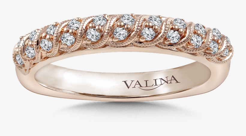 Valina Stackable Wedding Band In 14k Rose Gold - Wedding Ring, transparent png #2751306