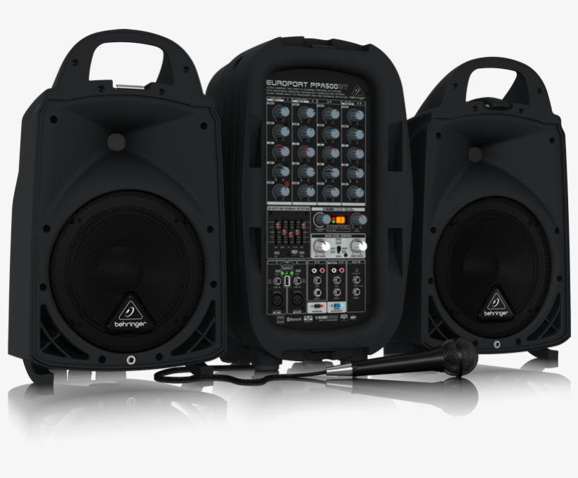 Ppa500bt P0b0n Right L - Behringer Europort Ppa500bt - 500w 6-channel Portable, transparent png #2751308
