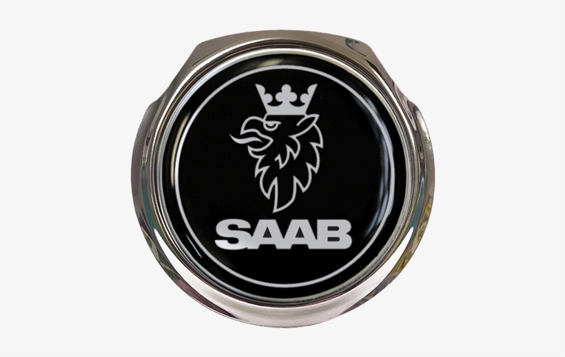 Saab Black Logo Car Grille Badge With Fixings - Saab Emblem Black, transparent png #2751689