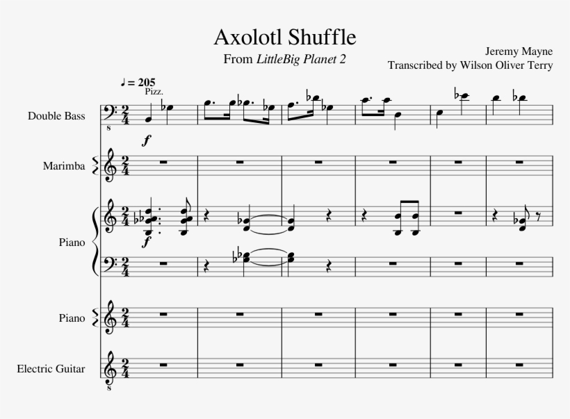 Axolotl Shuffle Sheet Music Composed By Jeremy Mayne - America The Beautiful - Sheet Music, transparent png #2752790