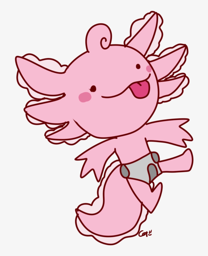 Baby Axolotl - Clip Art, transparent png #2752813