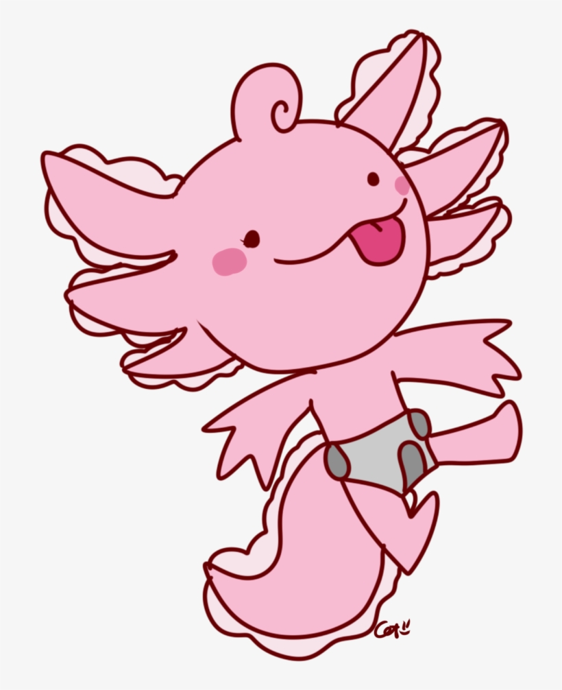Baby Axolotl - Clip Art, transparent png #2752813