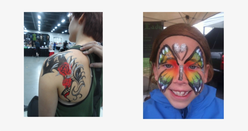 Dragon Paw Lady Facepainting And Sparkle Tattoos - Tattoo, transparent png #2753434