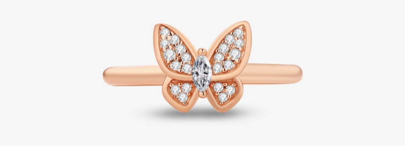 Rose Gold Butterfly Dream Rings, transparent png #2753711