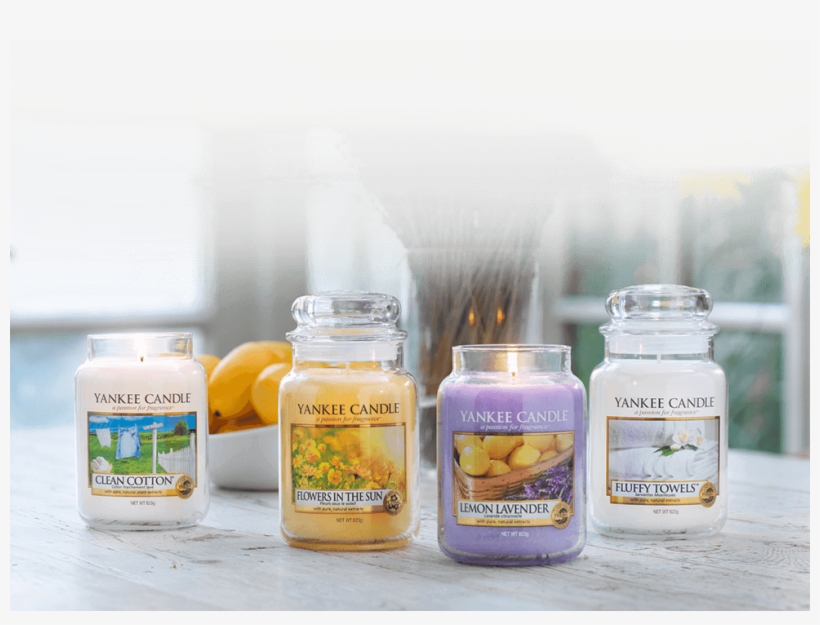 Four Yankee Candle Large Jar Candles - Candle, transparent png #2754101