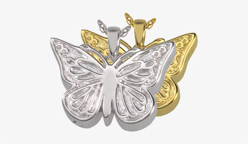 Perfect Filigree Butterfly Cremation Jewelry Shown - Cremation Memorial Jewelry: 14k Solid White Gold Perfect, transparent png #2754167