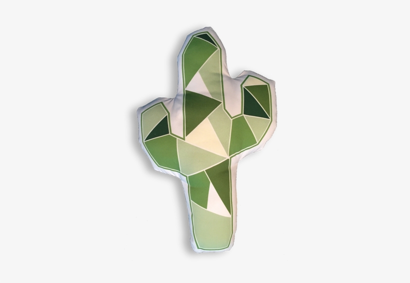This Geometric Cactus Shaped Pillow Will Add A Pop - Shamrock, transparent png #2754249