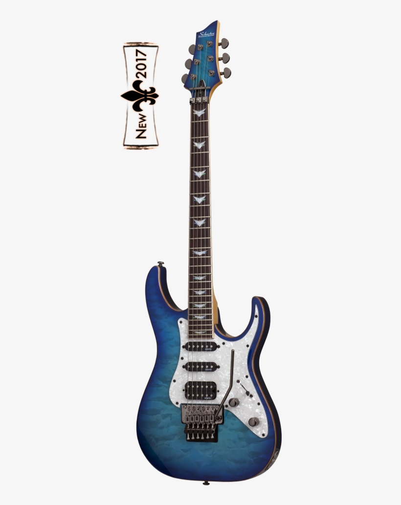 Schecter Banshee-6 Fr Extreme Electric Guitar (ocean, transparent png #2754612