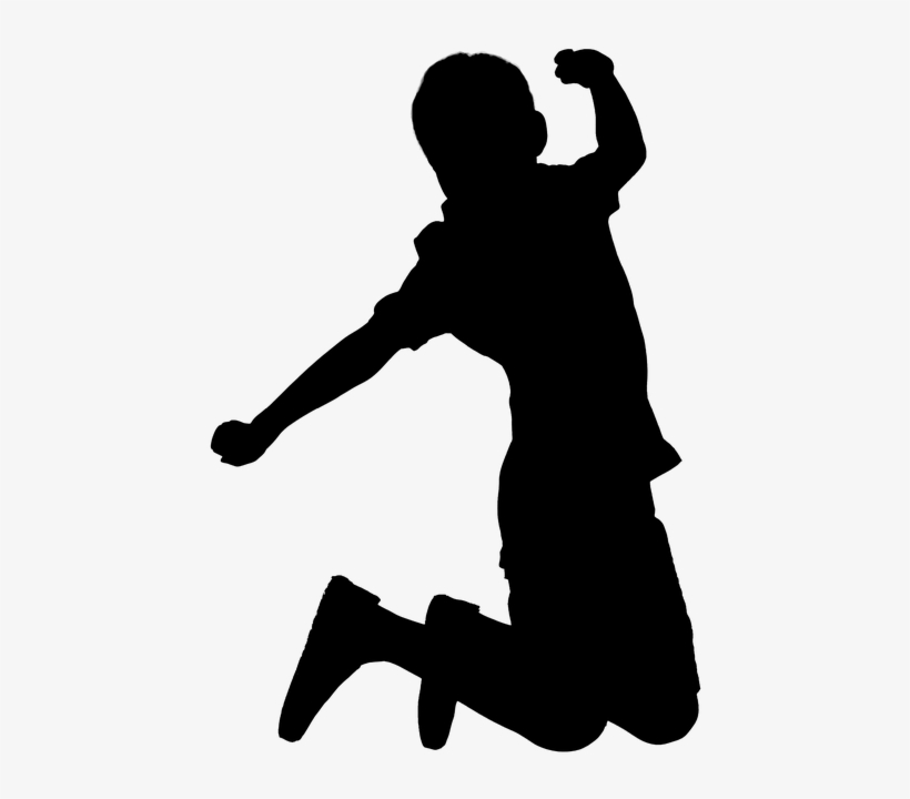 Jumping, Kids, Child, Silhouette, Happy - Transparent Kids Silhouette, transparent png #2754757