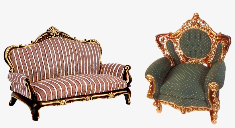 Framed Art For Your Wall Armchair Seat Baroque Furniture - Mueble Barroco Png, transparent png #2756006