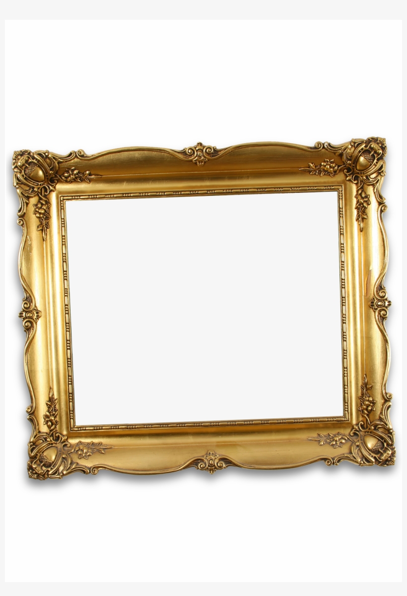 Baroque02 - Gold Frame Black Inside, transparent png #2756224