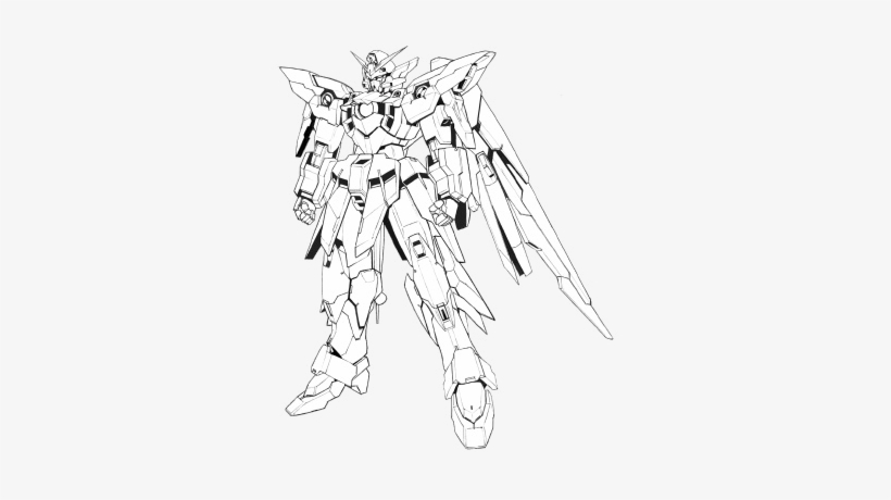 Gundam Fenice Rinascita Alba Line Art - Gundam Fenice Rinascita Black, transparent png #2756679