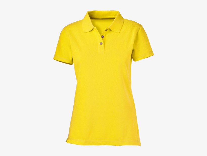 ladies yellow polo shirt