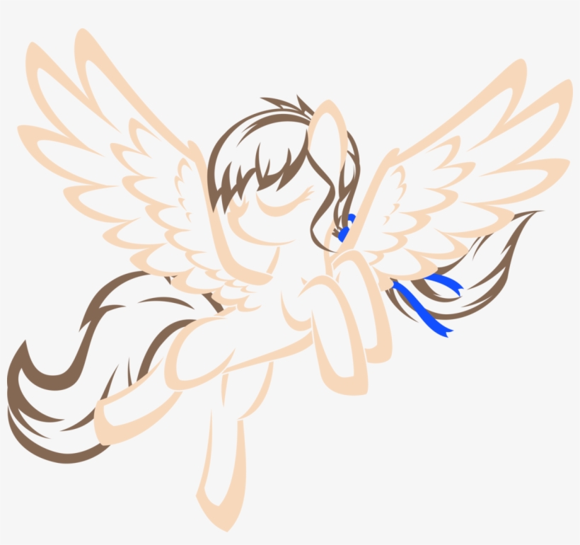 Up1ter, Eyes Closed, Hair Ribbon, Lineart, Oc, Oc Only, - Illustration, transparent png #2757036