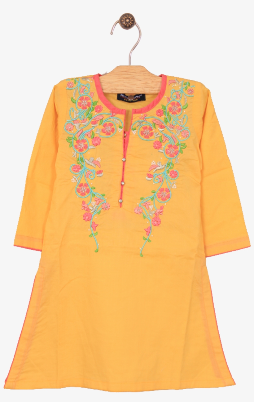 14957134450 Mushrooms Yellow Shirt With Gharara - Gharara, transparent png #2757078