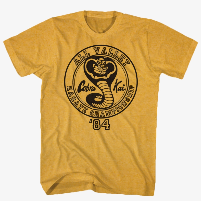 Yellow 84 All Valley Karate Championship Shirt - Cobra Kai, transparent png #2757235