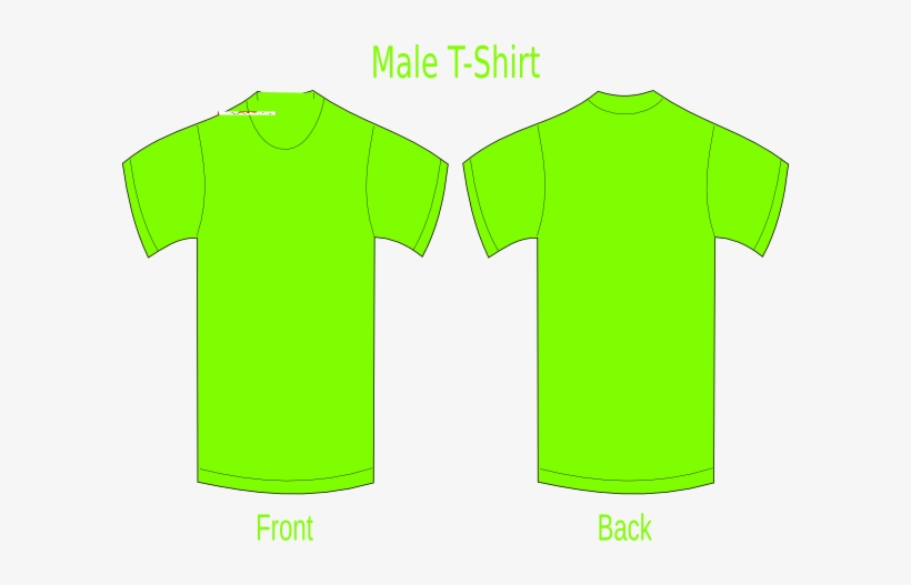 Green T-shirt Clipart - Neon Green Shirt Template, transparent png #2757367