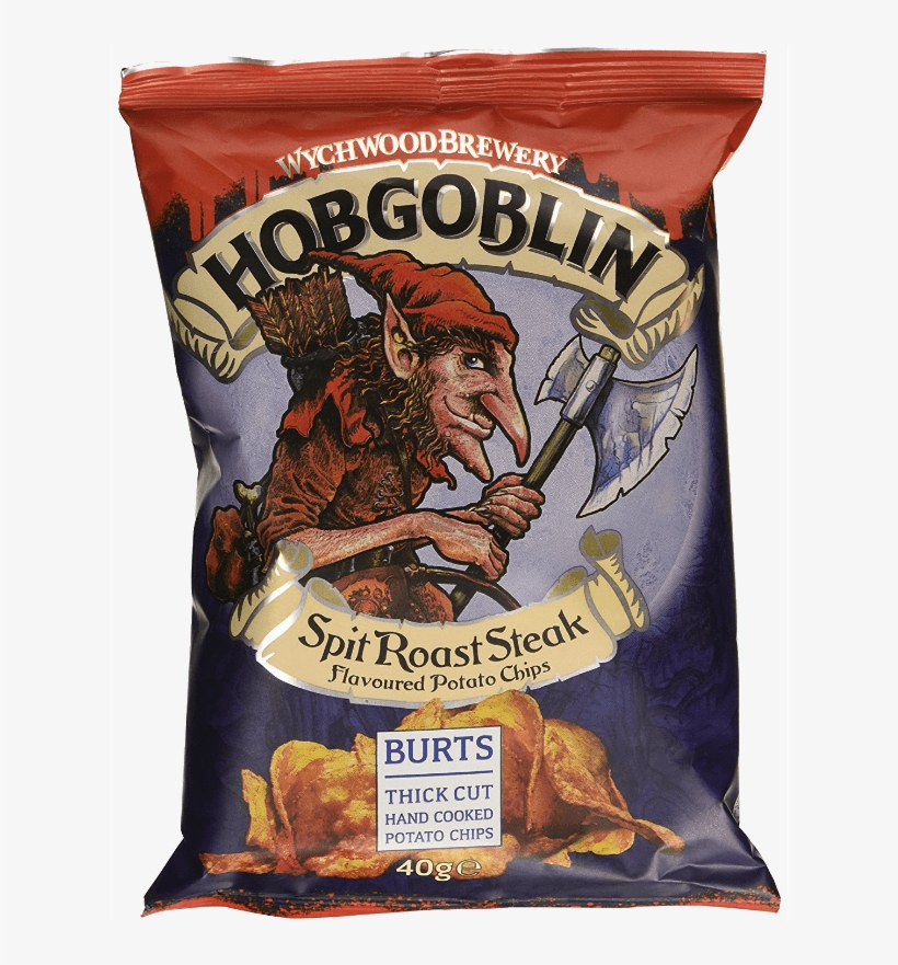 Hobgoblin Spit Roast Steak Crisps - Burts Hobgoblin Crisps 20 X 40g Delivered Worldwide, transparent png #2757748