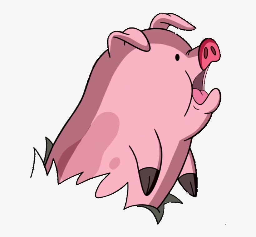 Patogravityfalls Pink Pig Scared Cute - Gravity Falls Waddles Png, transparent png #2757792