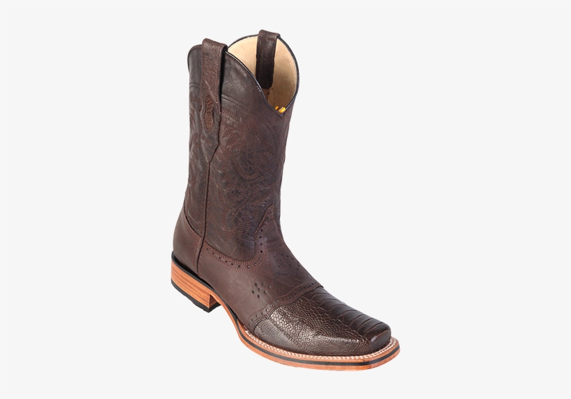 Ostrich Leg Brown Men's Rodeo Boot - Los Altos Men's Wide Square Brown Genuine Leather Ostrich, transparent png #2758206