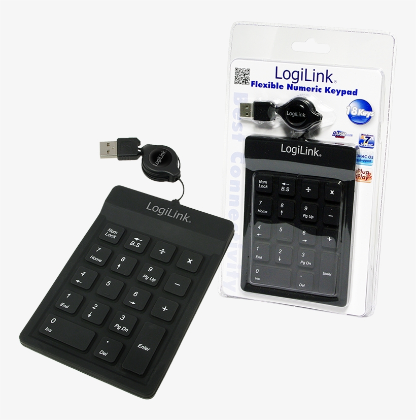 Image (png) - Logilink Numeric Silicone Usb Keypad, transparent png #2758551