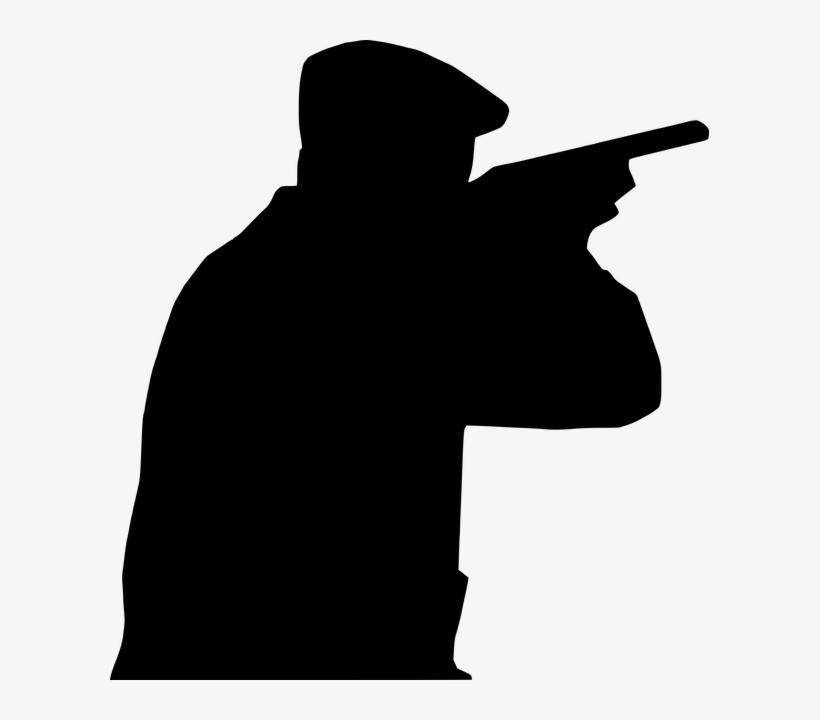 Silhouette, Hunting, Weapon, Shotgun, Icon, Isolated - Silueta Caza, transparent png #2758987