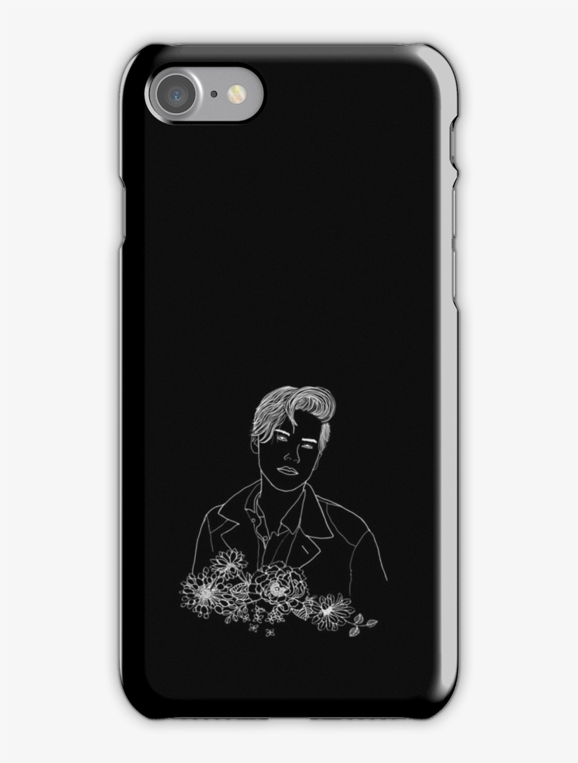 Outline Drawing With Flowers Iphone 7 Snap Case - Mu Hero Academia Case Iphone 7, transparent png #2760418