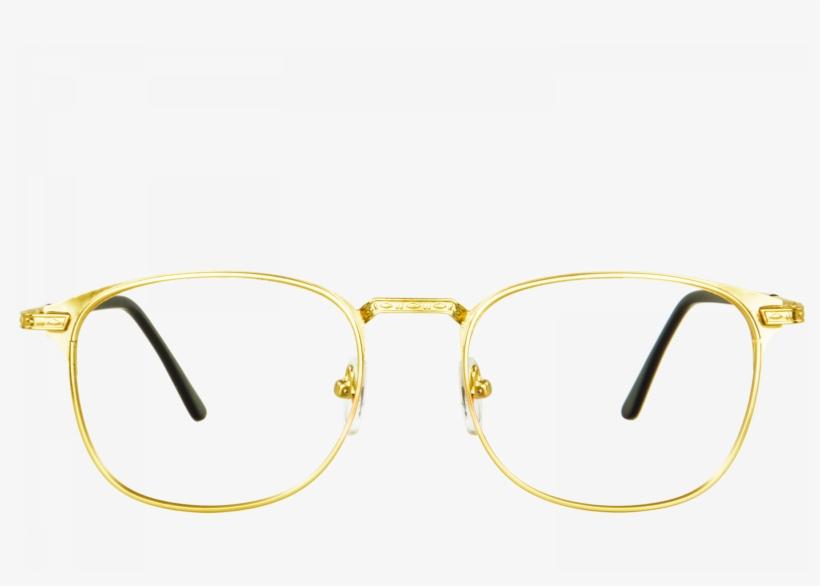 Golden Sunglasses Png - Transparent Gold Eyeglasses Png, transparent png #2760788