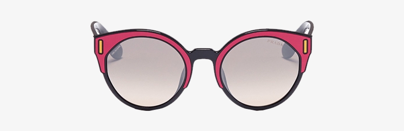 A Perfect Colourblock Acetate Round Sunglasses - Reflection, transparent png #2760889